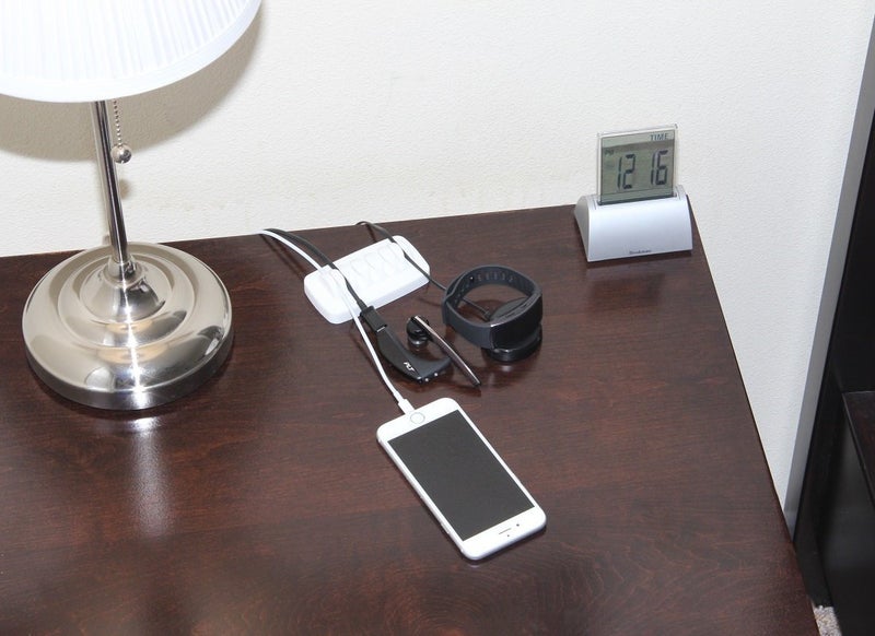 ENVISIONED Heaviest Cable Organizer on The Market! Compact and Weighted Desktop Cord Holder and Cable Organizer, Eco-Friendly Silicone, No Bad Smell, Bundled with 4 Reusable Cable Ties! (White) - Image 4